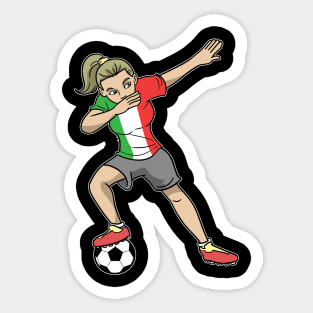 Soccer Italy Soccer Player Girls Sticker